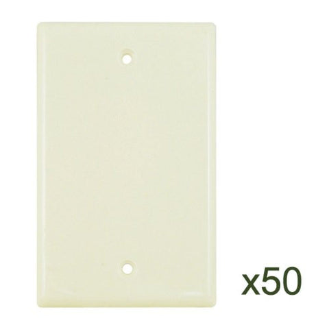 Blank Wall Plate, White, 50 Pack