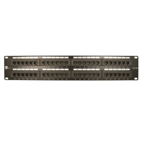 Cat5e 48 Port 19 Horizontal Rackmount 2U Patch Panel