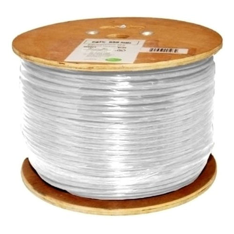 Cat6, 550 MHz, Shielded, 23AWG, Solid Bare Copper, 1000ft, White, Bulk Ethernet Cable