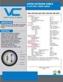 CAT5E, Shielded Dual Jacket, Cell Tower/Direct Burial, 1000ft, Black, Bulk Ethernet Cable, Reel in Box