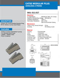 Cat5e Shielded RJ45 Modular Plug for Solid or Stranded Cable, 100 Pack