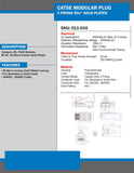 CAT6 RJ45 Modular Plug for Solid or Stranded Cable, 100 Pack