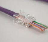 CAT6/6A RJ45 Feed Through Modular Plug Unshielded, 100 Pack