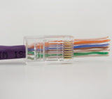CAT6/6A RJ45 Feed Through Modular Plug Unshielded, 100 Pack
