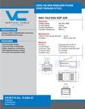 CAT6/6A RJ45 Feed Through Modular Plug Unshielded, 100 Pack