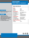 Cat6 48 Port 19 Horizontal Rackmount 2U Patch Panel