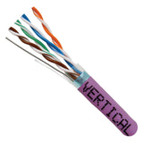 Cat5e, 350 MHz, Shielded, 24AWG, Solid Bare Copper, 1000ft, Purple, Bulk Ethernet Cable