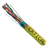 Cat5e, 350 MHz, Shielded, 24AWG, Solid Bare Copper, Plenum, 1000ft, Yellow, Bulk Ethernet Cable