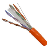 Cat6, 550 MHz, UTP, 23AWG, Solid Bare Copper, 1000ft, Orange, Bulk Ethernet Cable - 060 Series