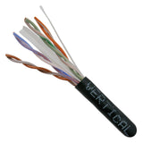 Cat6, 550 MHz, UTP, 23AWG, Solid Bare Copper,1000ft, Black, Bulk Ethernet Cable - 060 Series