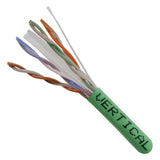 Cat6, 550 MHz, UTP, 23AWG, Solid Bare Copper, 1000ft, Green, Bulk Ethernet Cable - 060 Series