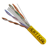 Cat6, 550 MHz, UTP, 23AWG, Solid Bare Copper, 1000ft, Yellow, Bulk Ethernet Cable - 060 Series