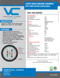 Cat6, 550 MHz, Shielded, 23AWG, Solid Bare Copper, 1000ft, Yellow, Bulk Ethernet Cable