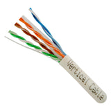 Cat6A 10G, UTP, 23AWG, Solid Bare Copper, PVC, 1000ft, White, Bulk Ethernet Cable
