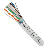 Cat6A 10G, Shielded, 23AWG, Solid Bare Copper, PVC, 1000ft, White, Bulk Ethernet Cable