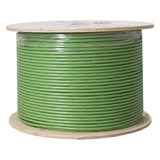 Cat6A 10G, UTP, 23AWG, Solid Bare Copper, Plenum, 1000ft, Green, Bulk Ethernet Cable