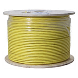 Cat6A 10G, UTP, 23AWG, Solid Bare Copper, Plenum, 1000ft, Yellow, Bulk Ethernet Cable