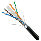 Cat6 Shielded Direct Burial Outdoor Cable, Gel Filled - 1000ft