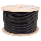 Cat6, UTP, UV Jacket, Outdoor, CMX, 1000ft, Black, Bulk Ethernet Cable