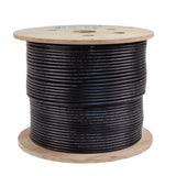 CAT6A, Shielded Dual Jacket, Direct Burial, 1000ft, Black, Bulk Ethernet Cable