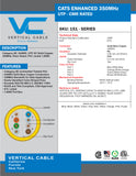 Cat5e, 350 MHz, UTP, 24AWG, 8C Solid Bare Copper, 1000ft, Gray, Bulk Ethernet Cable - 151 series