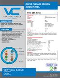CAT5E, 350 MHz, UTP, 24AWG, 8C Solid Bare Copper, Plenum, 1000ft, White, Bulk Ethernet Cable  - Made in USA