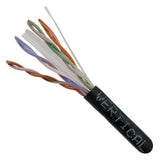 Cat6, 550 MHz, UTP, 23AWG, Solid Bare Copper,1000ft, Black, Bulk Ethernet Cable - 161 Series