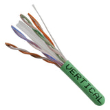 Cat6, 550 MHz, UTP, 23AWG, Solid Bare Copper, 1000ft, Green, Bulk Ethernet Cable - 161 Series