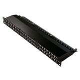 Cat6A 48 Port Shielded Krone Type 19 Horizontal Rackmount 1U Patch Panel