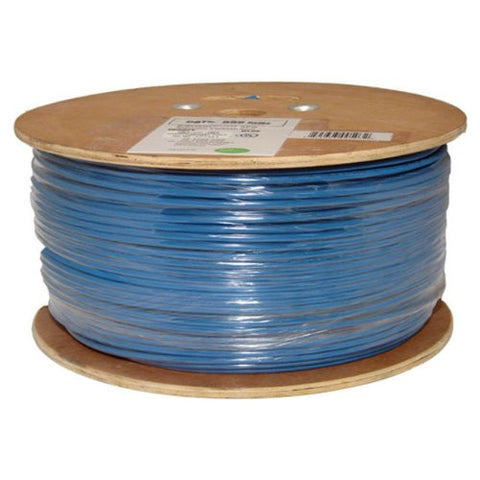 Cat6A 10G, UTP, 23AWG, Solid Bare Copper, Plenum, 1000ft, Blue, Bulk Ethernet Cable