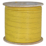 Cat6A 10G, UTP, 23AWG, Solid Bare Copper, PVC, 1000ft, Yellow, Bulk Ethernet Cable