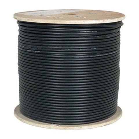 Cat6, UTP Dual Jacket, Direct Burial, 1000ft, Black, Bulk Ethernet Cable