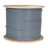 CAT6A 10G, Shielded, 23AWG, Solid Bare Copper, PVC, 1000ft, Gray, Bulk Ethernet Cable