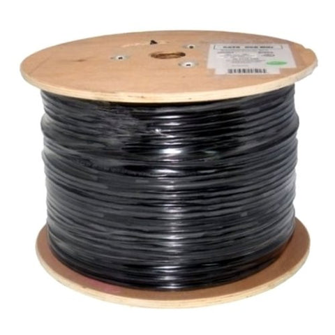 Cat6, 550 MHz, Shielded, 23AWG, Solid Bare Copper, 1000ft, Black, Bulk Ethernet Cable