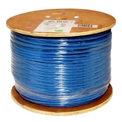 Cat6, 550 MHz, Shielded, 23AWG, Solid Bare Copper, 1000ft, Blue, Bulk Ethernet Cable