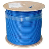 Cat6A 10G, UTP, 23AWG, Solid Bare Copper, PVC, 1000ft, Blue, Bulk Ethernet Cable