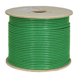 CAT6A 10G, Shielded, 23AWG, Solid Bare Copper, PVC, 1000ft, Green, Bulk Ethernet Cable