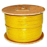 Cat6, 550 MHz, Shielded, 23AWG, Solid Bare Copper, 1000ft, Yellow, Bulk Ethernet Cable