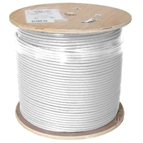 Cat6A 10G, UTP, 23AWG, Solid Bare Copper, PVC, 1000ft, White, Bulk Ethernet Cable