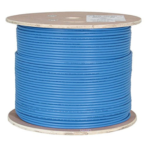 Cat6A 10G, Shielded, 23AWG, Solid Bare Copper, PVC, 1000ft, Blue, Bulk Ethernet Cable