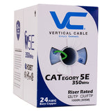 Cat5e, 350 MHz, UTP, 24AWG, 8C Solid Bare Copper, 1000ft, Green, Bulk Ethernet Cable - 151 series