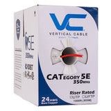 Cat5e, 350 MHz, UTP, 24AWG, 8C Solid Bare Copper, 1000ft, Red, Bulk Ethernet Cable - 151 series